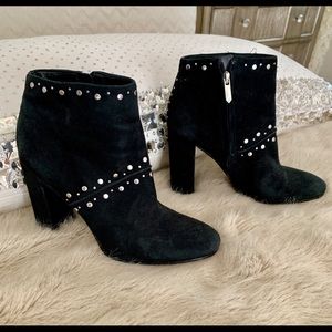 Sam Edelman Black Suede Ankle Boots